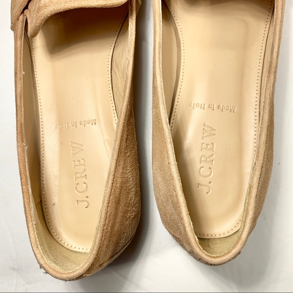 J.Crew Suede Penny Loafer Slip On 6 Tan Beigh Nude - Picture 3 of 8